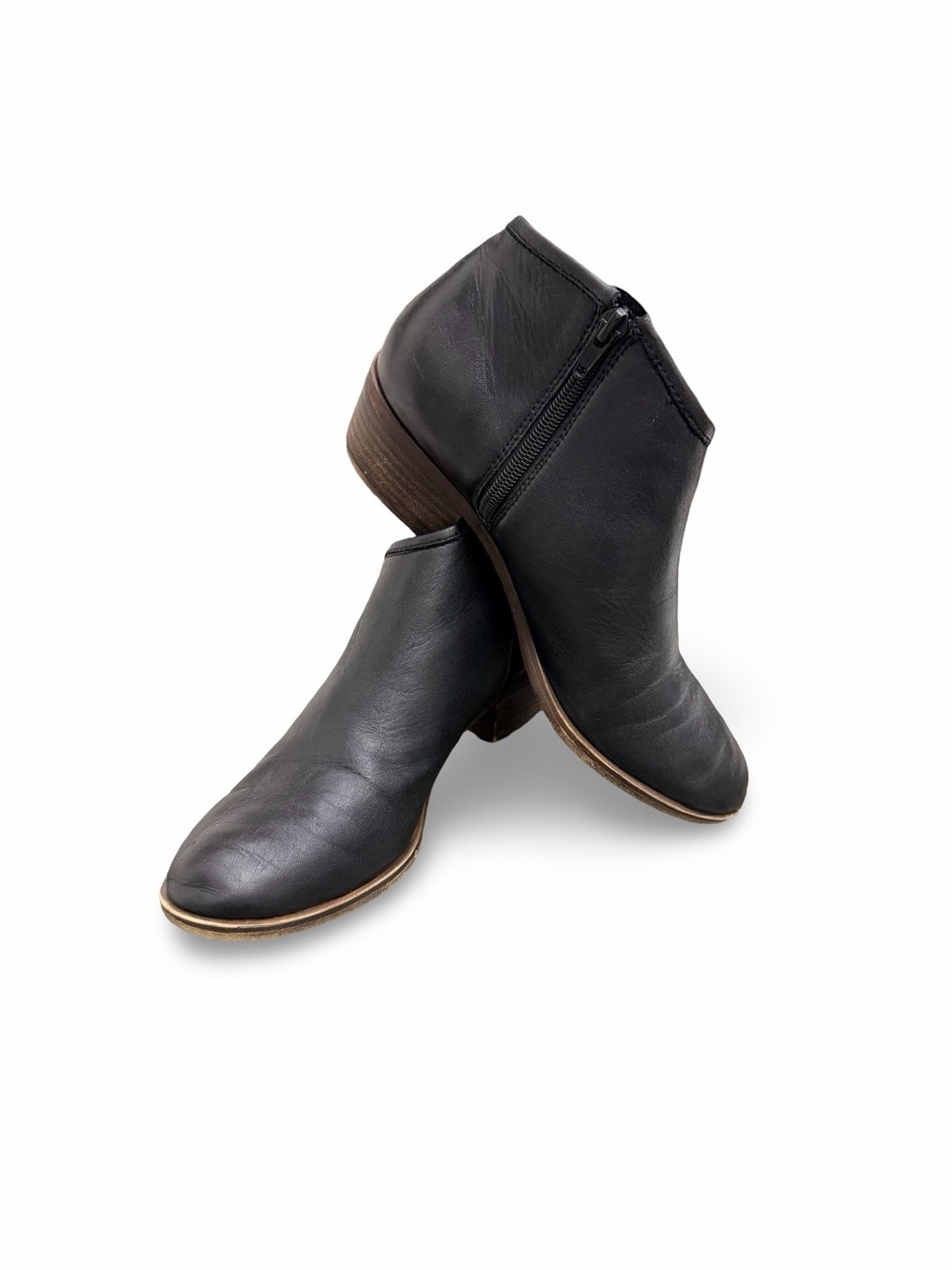 Lucky Brand Black Leather Brekke Booties Size 8 - Picture 6 of 8